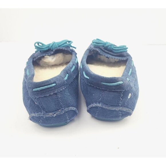 UGG Womens Blue Suede Slippers  -‎ Size 7.5 - Picture 3 of 8